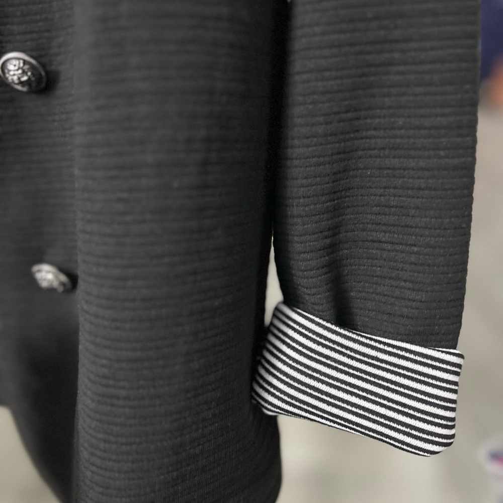 Maurices Black Jacket with Striped Lining